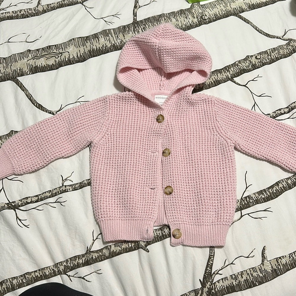 Rococo Knotted sweater light pink 24 months